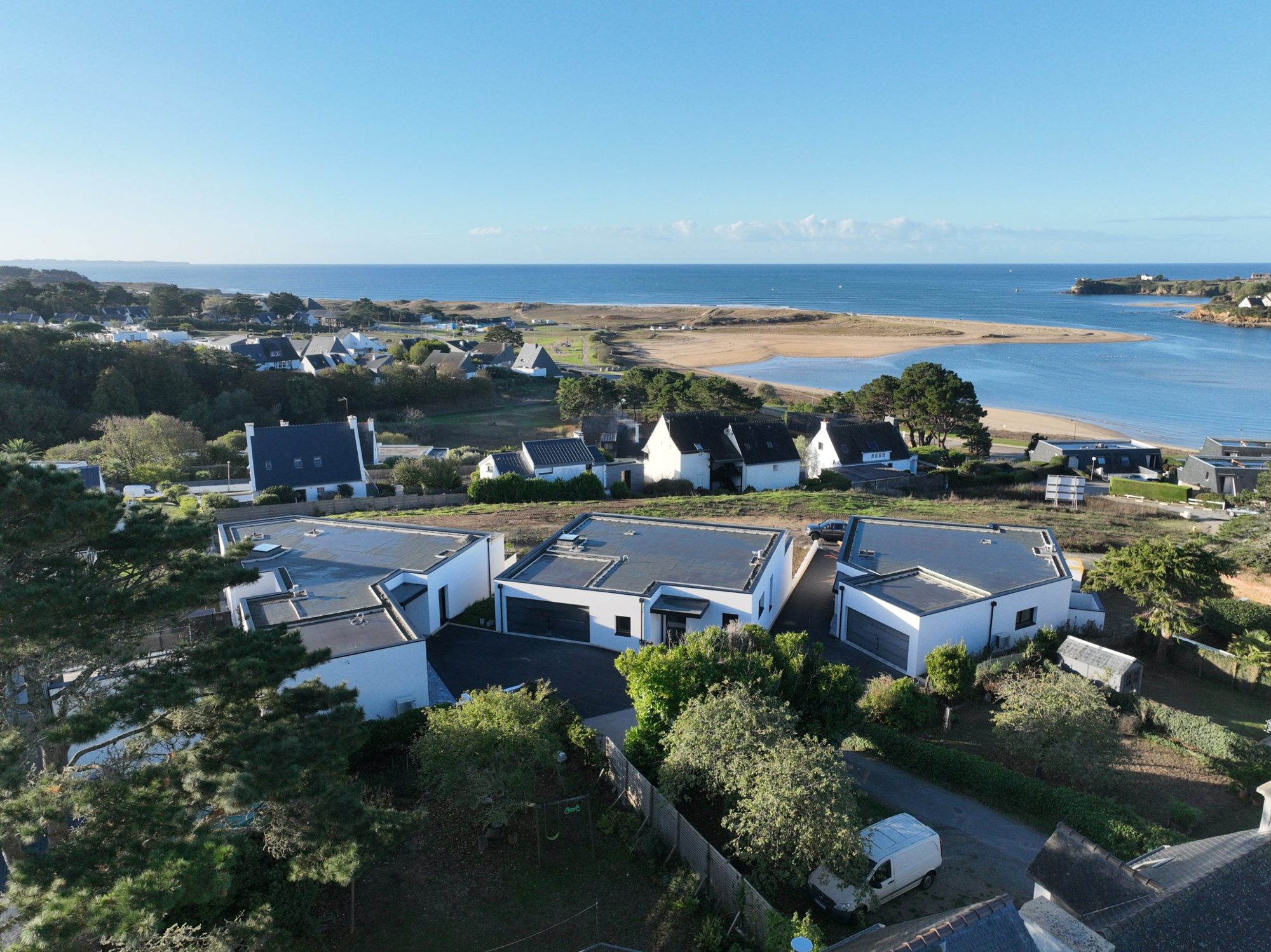 Les villas Gwel Mor en construction, vue mer Les villas Gwel Mor en construction, vue mer